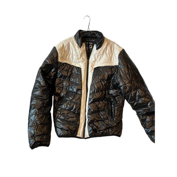 Fried Denim Shiny Puffy Jacket Womans XL - Picture 1 of 3